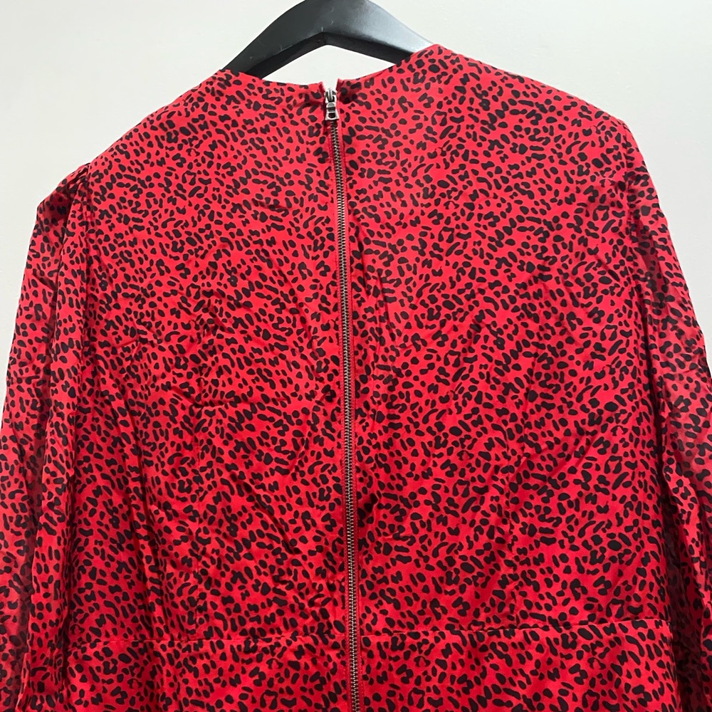 NWT Alice + Olivia Polly Strong Shoulder V Neck Dress Size 14 - Picture 11 of 16